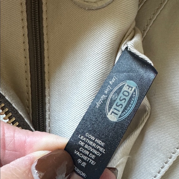 Fossil Crossbody bag with adjustable strap Womens pebbled leather sparkle strap - Picture 13 of 14